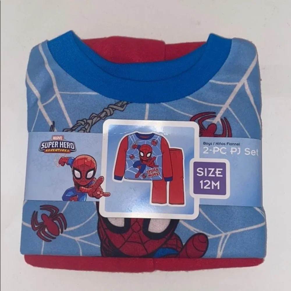Marvel Toddler Spider-Man Fleece Pajama Top/Bottom